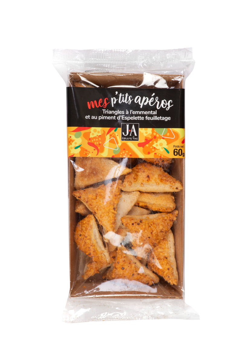 Fine Food - Triangle Emmental & Piment d'Espelette - Cheese and Espelette chili biscuits 80g - LPB Market